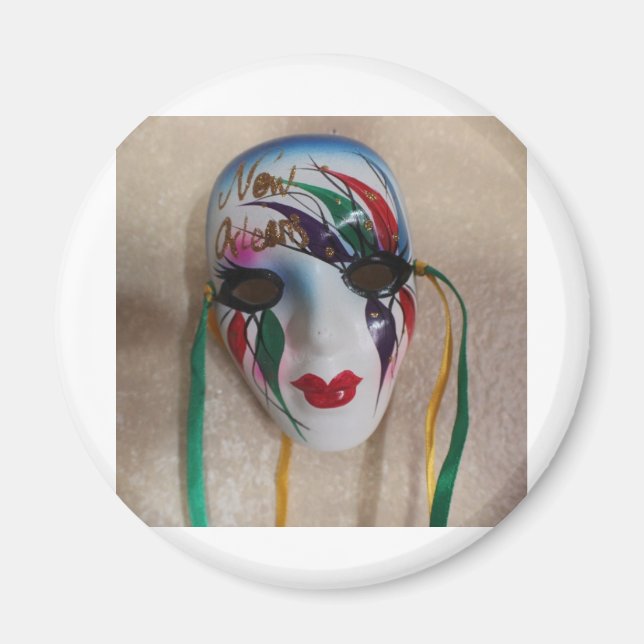 New Orleans Mardi Gras Mask Magnet (Front)