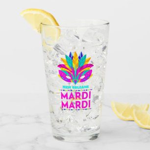 New Orleans Mardi Gras Mask Pint Glass