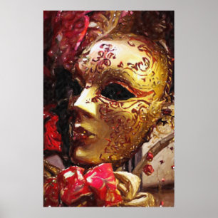 New Orleans Mardi Gras Mask Poster Print
