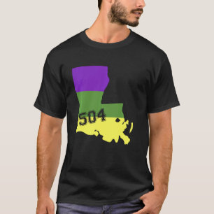 New Orleans Mardi Gras Party 504 Louisiana Carniva T-Shirt