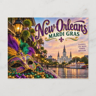 New Orleans Mardi Gras Postcard