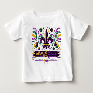 New Orleans Mardi Gras purple yellow green Baby T-Shirt