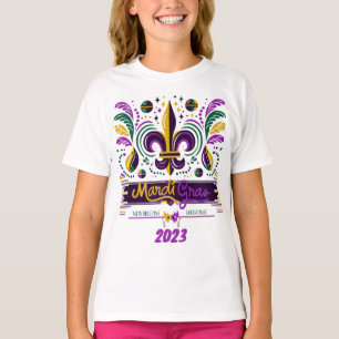 New Orleans Mardi Gras purple yellow green T-Shirt
