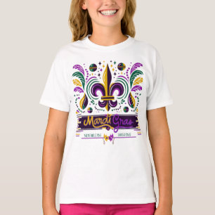New Orleans Mardi Gras purple yellow green T-Shirt