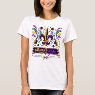 New Orleans Mardi Gras purple yellow green T-Shirt