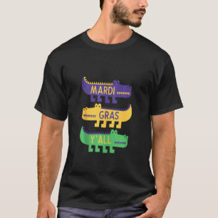 New Orleans Mardi Gras Yall Festival Costume Kids  T-Shirt