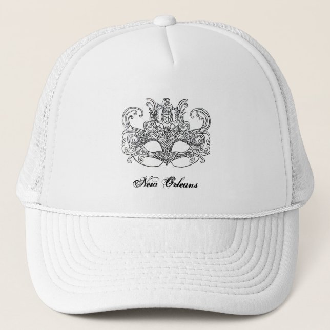 new orleans mask ladies hat (Front)
