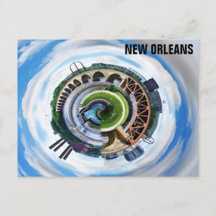 New Orleans Mississippi River Bridge Travel Photo Postcard