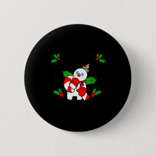 New Orleans Mr Bingle Christmas Tradition Snowman 6 Cm Round Badge