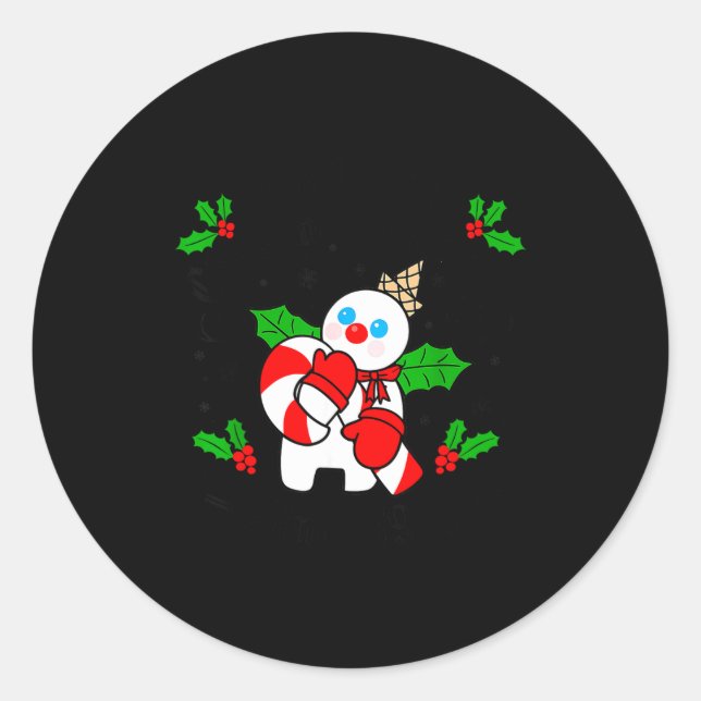 New Orleans Mr Bingle Christmas Tradition Snowman  Classic Round Sticker (Front)