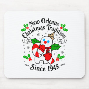 New Orleans Mr Bingle Christmas Tradition Snowman  Mouse Mat