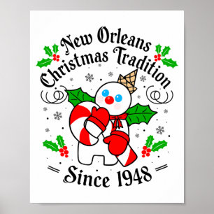 New Orleans Mr Bingle Christmas Tradition Snowman  Poster
