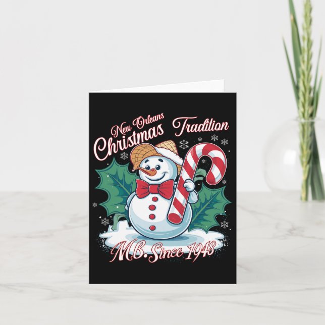 New Orleans Mr Bingle Christmas Tradition Snowmen  Card (Front)