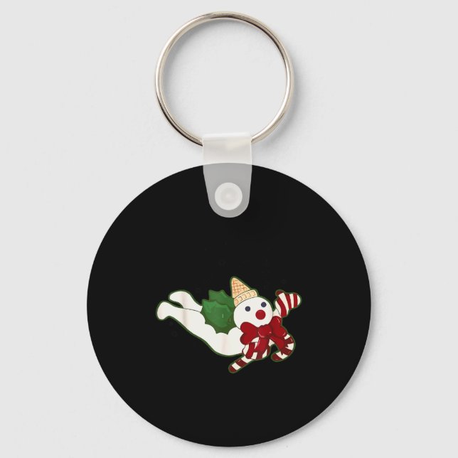 New Orleans Mr Bingle Christmas Tradition Snowmen  Key Ring (Front)