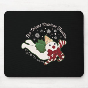New Orleans Mr Bingle Christmas Tradition Snowmen Mouse Mat