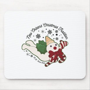 New Orleans Mr Bingle Christmas Tradition Snowmen Mouse Mat