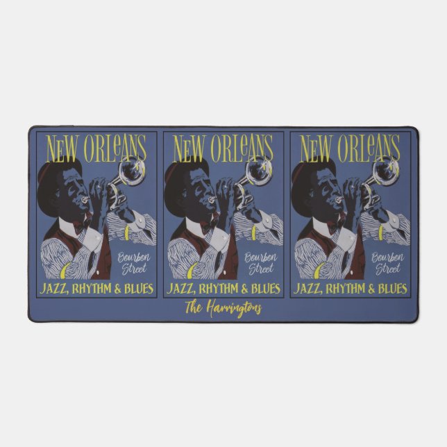 New Orleans Music custom name Desk Mat (Front)