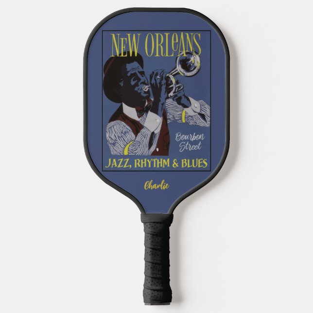 New Orleans Music custom name Pickleball Paddle (Front)