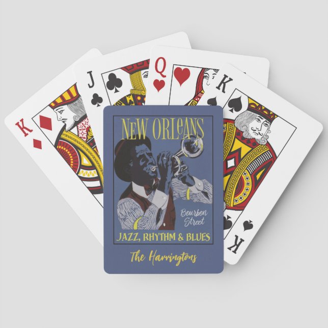 New Orleans Music custom name Playing Cards (Back)