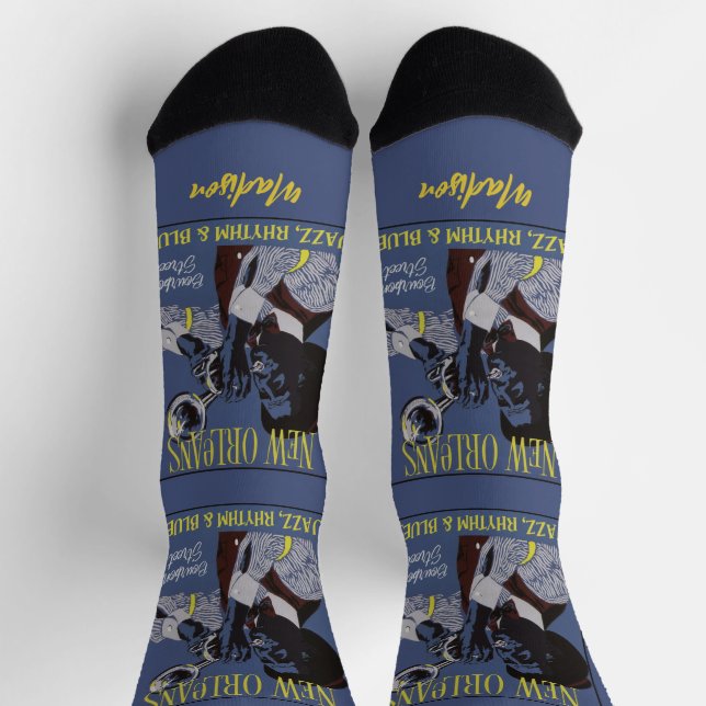 New Orleans Music custom name Socks (Top)