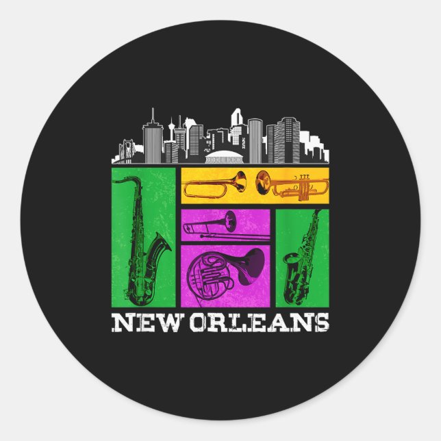 New Orleans, Nola And The Big Easy Men, Women And  Classic Round Sticker (Front)