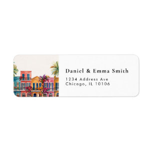 New Orleans Nola Louisiana Return Address Label