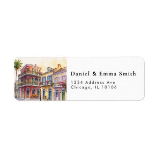 New Orleans Nola Louisiana Return Address Label