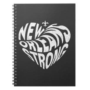 New Orleans Nola Strong Heart  Notebook