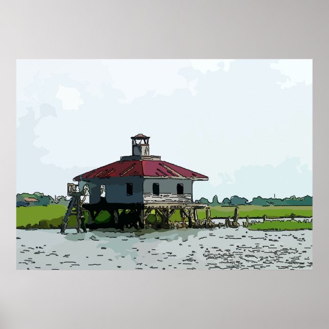 New Orleans Old Rigolets Lighthouse Poster (Front)