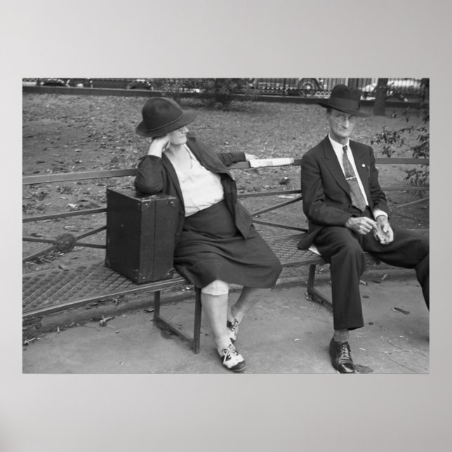 New Orleans Park Bench, 1930s Poster (Front)