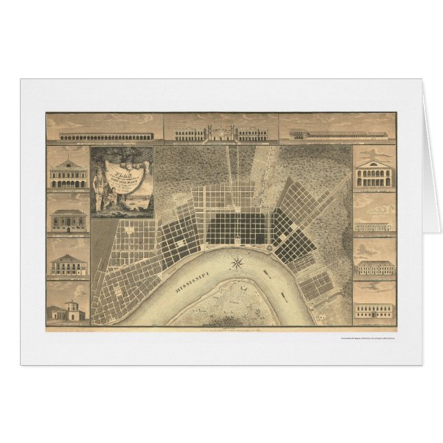 New Orleans Plan Map 1815 (Front Horizontal)