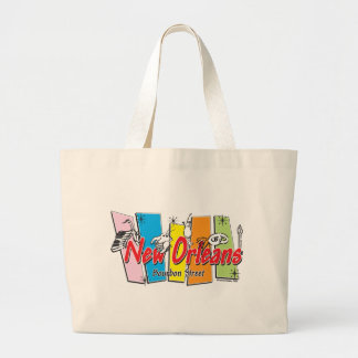 New-Orleans-Retro Large Tote Bag