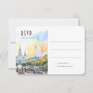 New Orleans RSVP Wedding Insert Destination Invitation