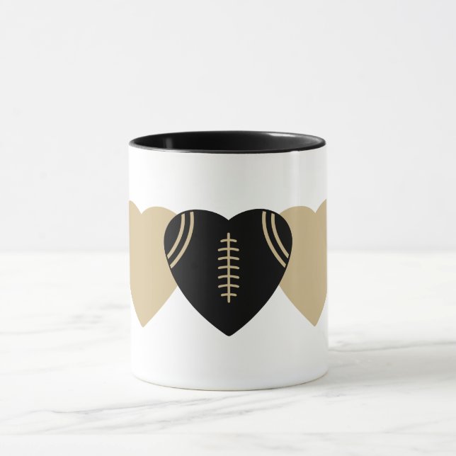 New Orleans Saints Football Heart Design Mug (Center)