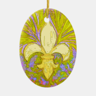 New Orleans Saints Funky Fleur de Lis Ceramic Tree Decoration