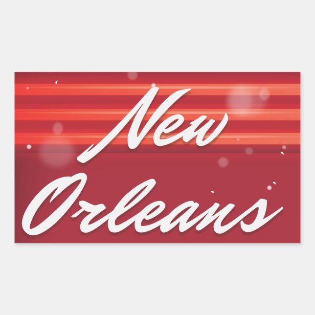 New Orleans Saxophone travel poster Rectangular Sticker (Front)