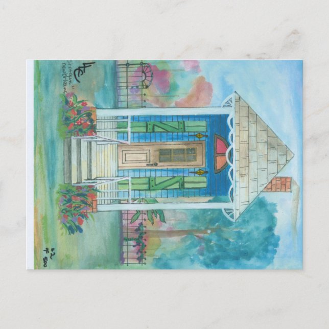 New Orleans Shot Gun House Postcard (Front)