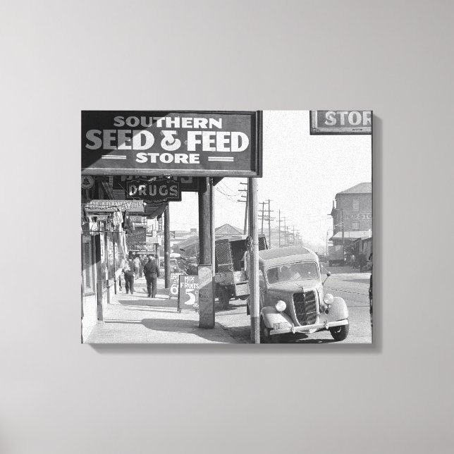 New Orleans Sidewalk, 1935 Canvas Print (Front)