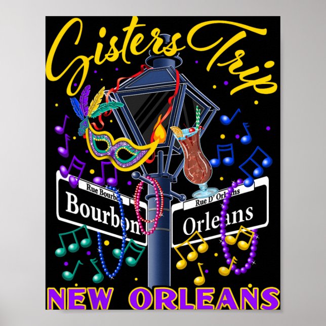 New Orleans Sisters Trip Nola Girls Trip Vacay  Poster (Front)