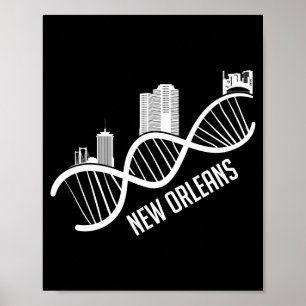 New Orleans Skyline City Louisiana Funny Gift _1 Poster