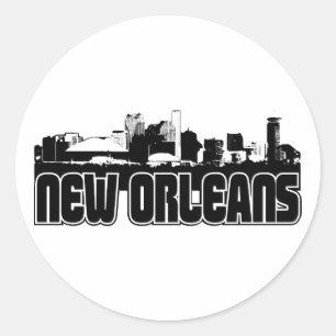 New Orleans Skyline Classic Round Sticker