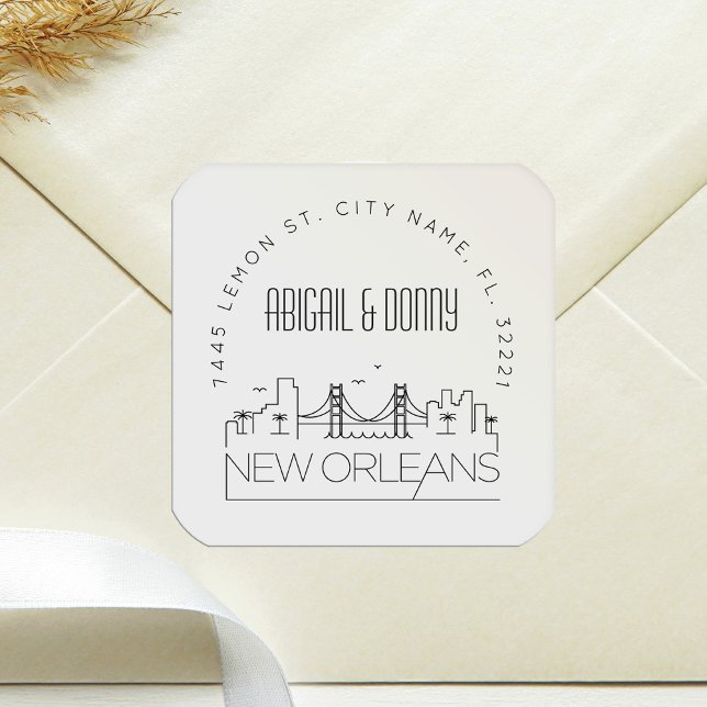 New Orleans Skyline | Pre-Addressed Envelope Seal (Creator Uploaded)