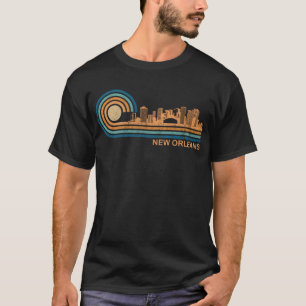 New Orleans Skyline Retro New Orlean Fan Louisiana T-Shirt