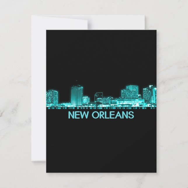 New Orleans Skyline Thank You Card (Front)