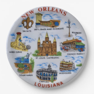 New Orleans Souvenir Paper Plates