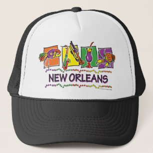 NEW-ORLEANS-SQUARES-eps copy Trucker Hat