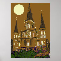 New Orleans St Louis Cathedral in Brown