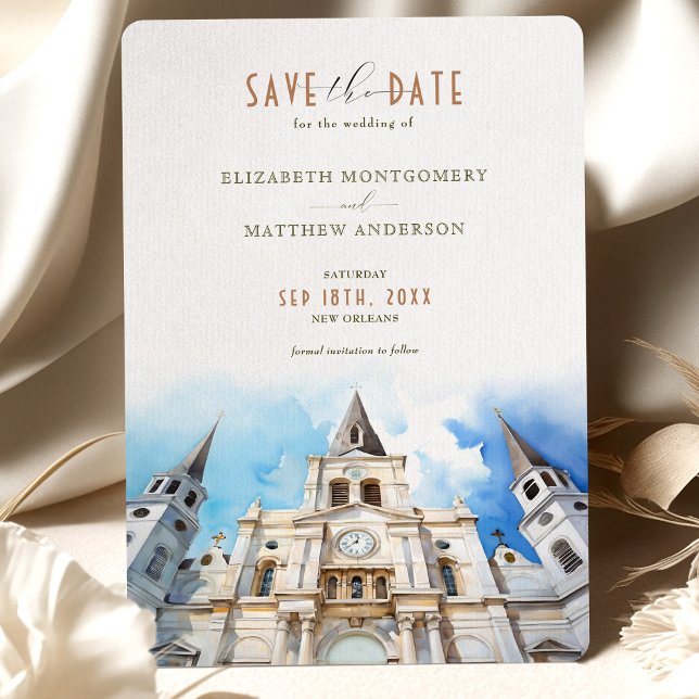 New Orleans St. Louis Cathedral Save the Date Invitation (Creator Uploaded)