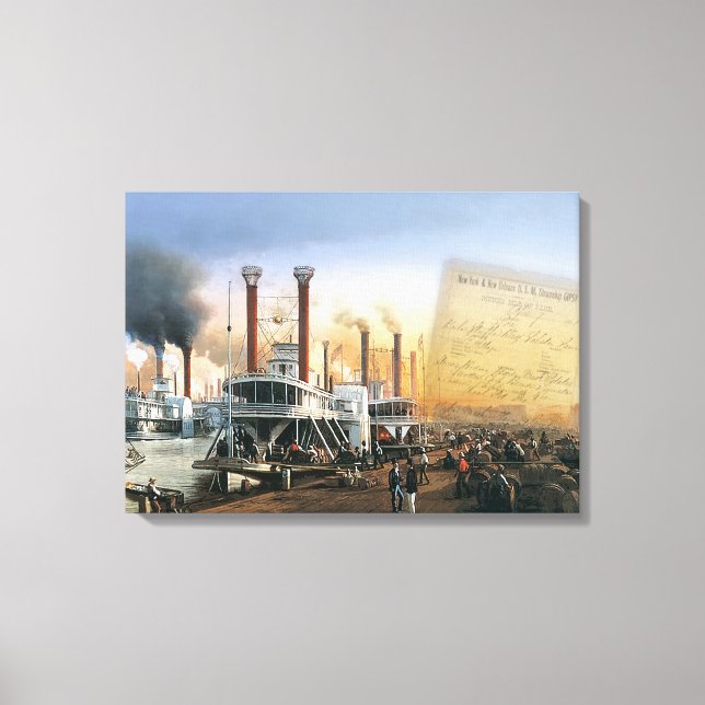 New Orleans Steamboat Canvas Print (Front)