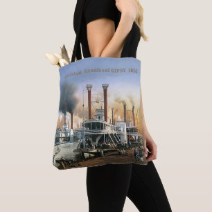 New Orleans Steamboat GIPSY 1953 Tote Bag